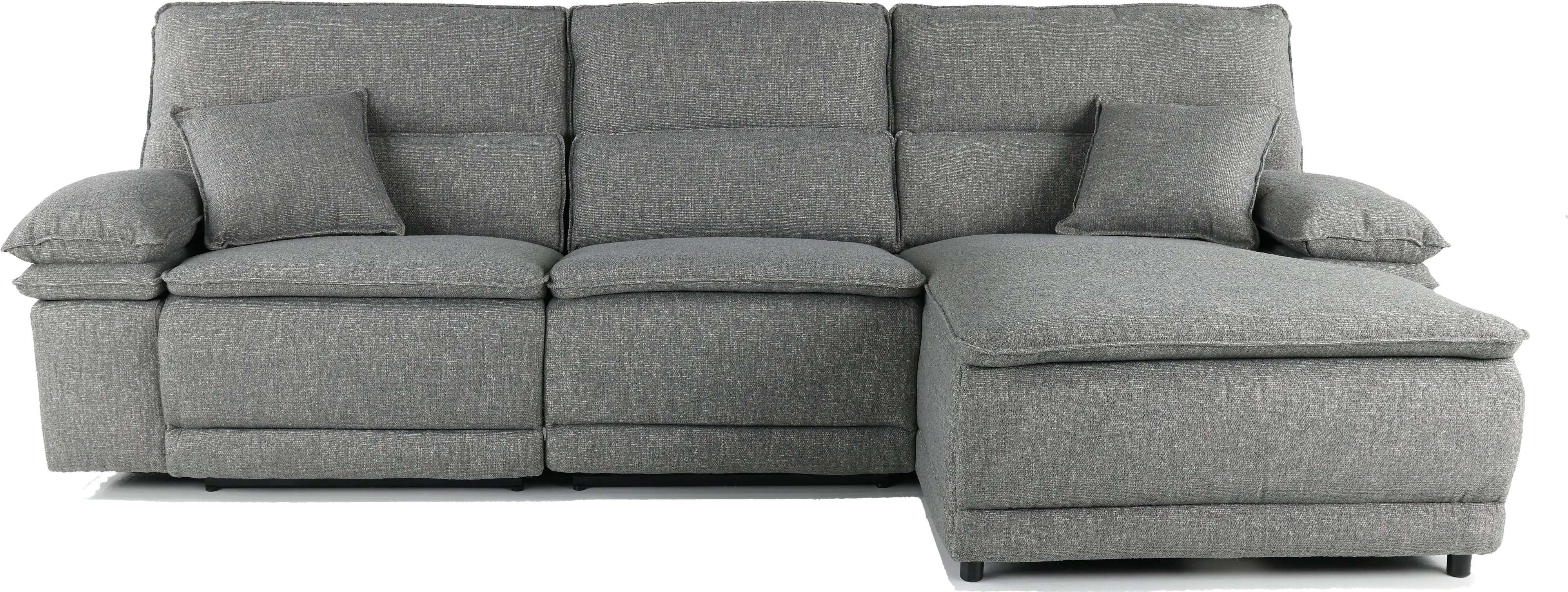 Merino Charcoal Gray 3-Piece Right Chaise Power Reclining Sofa