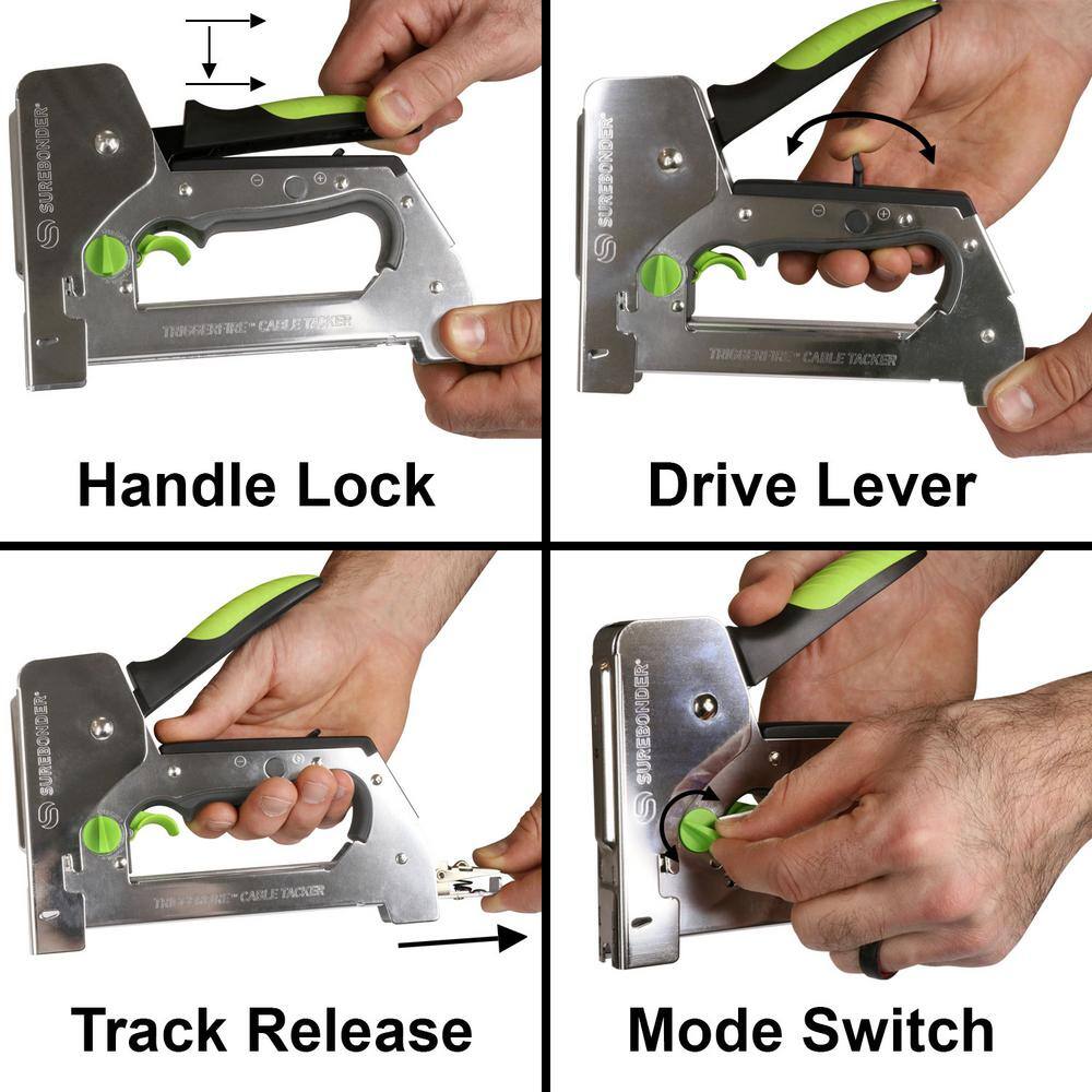 Surebonder Heavy-Duty Triggerfire Cable Tacker Gun 5659