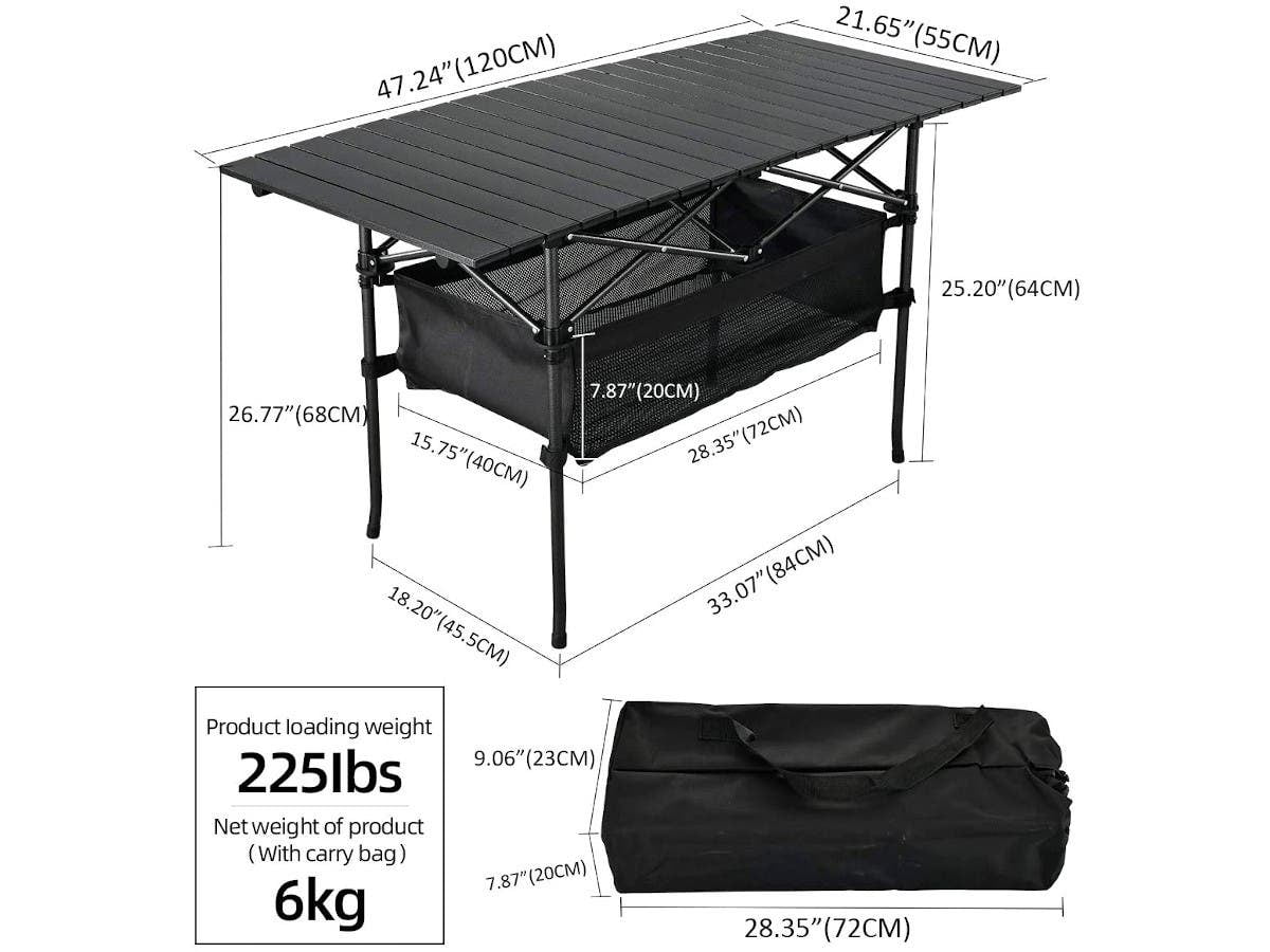 MPM Models Camping Table, Black