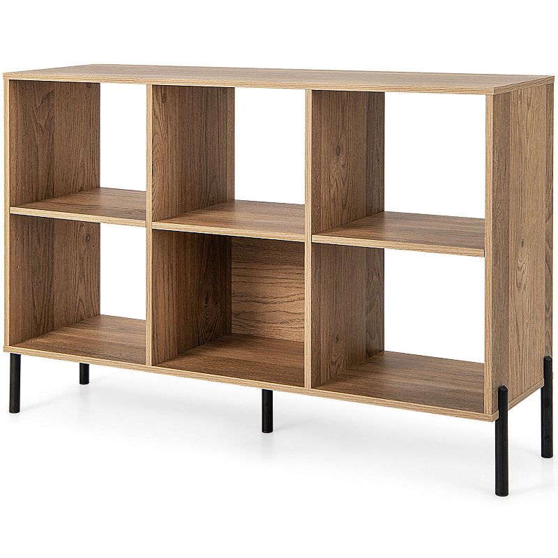 Open-Back Bookshelf with Drawer for Study