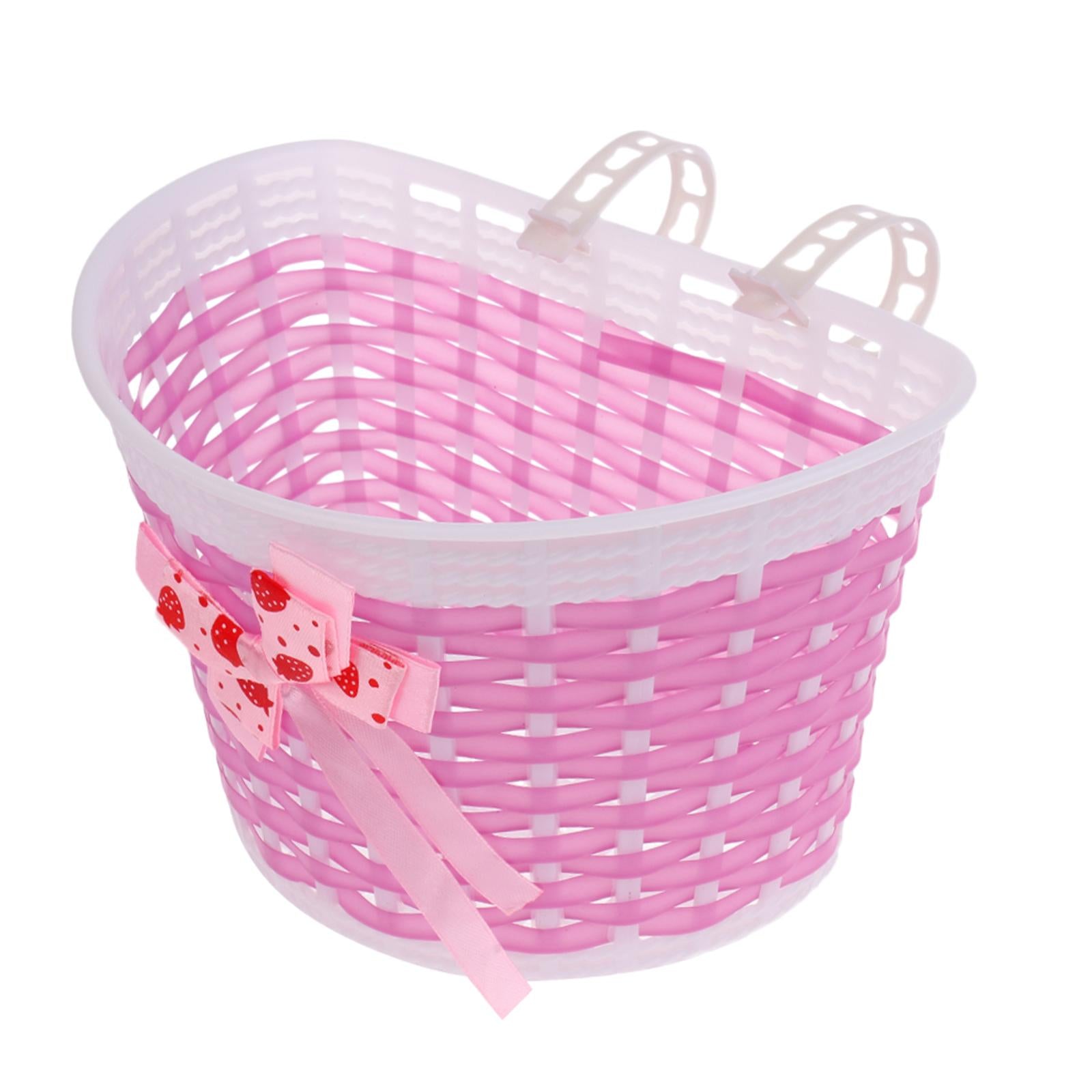 Girls Bike Front Basket Kids Shopping Holder Tricycle Handlebar Decor