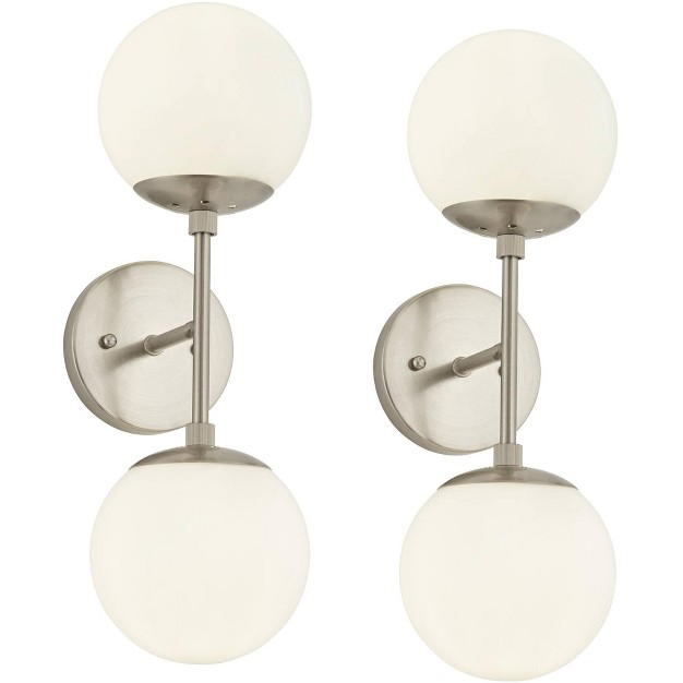 2 light Fixture Opal Glass For Bedroom Bathroom Vanity Reading