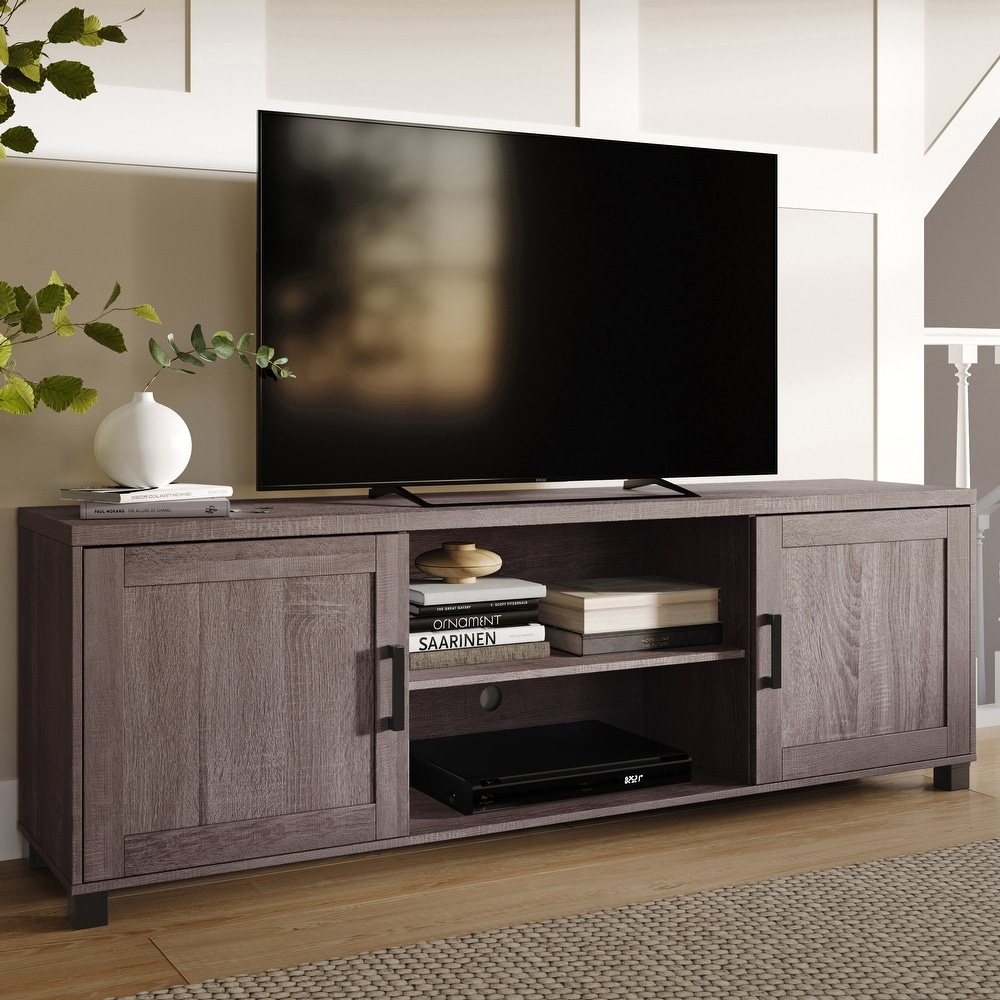 CorLiving TV Stand with Doors  TVs up to 85\