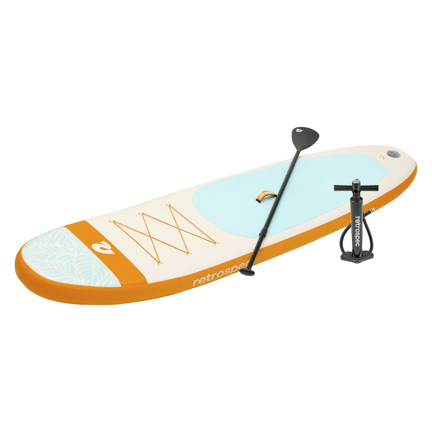 Retrospec Weekender PVC Inflatable Creamsicle Paddleboard 30 in. H X 6 in. W X 10 ft. L