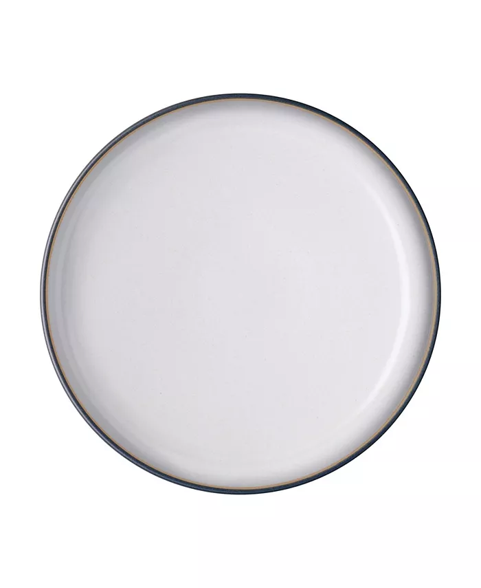 Denby Studio Craft Grey White 4 Piece Medium Coupe Plate Set