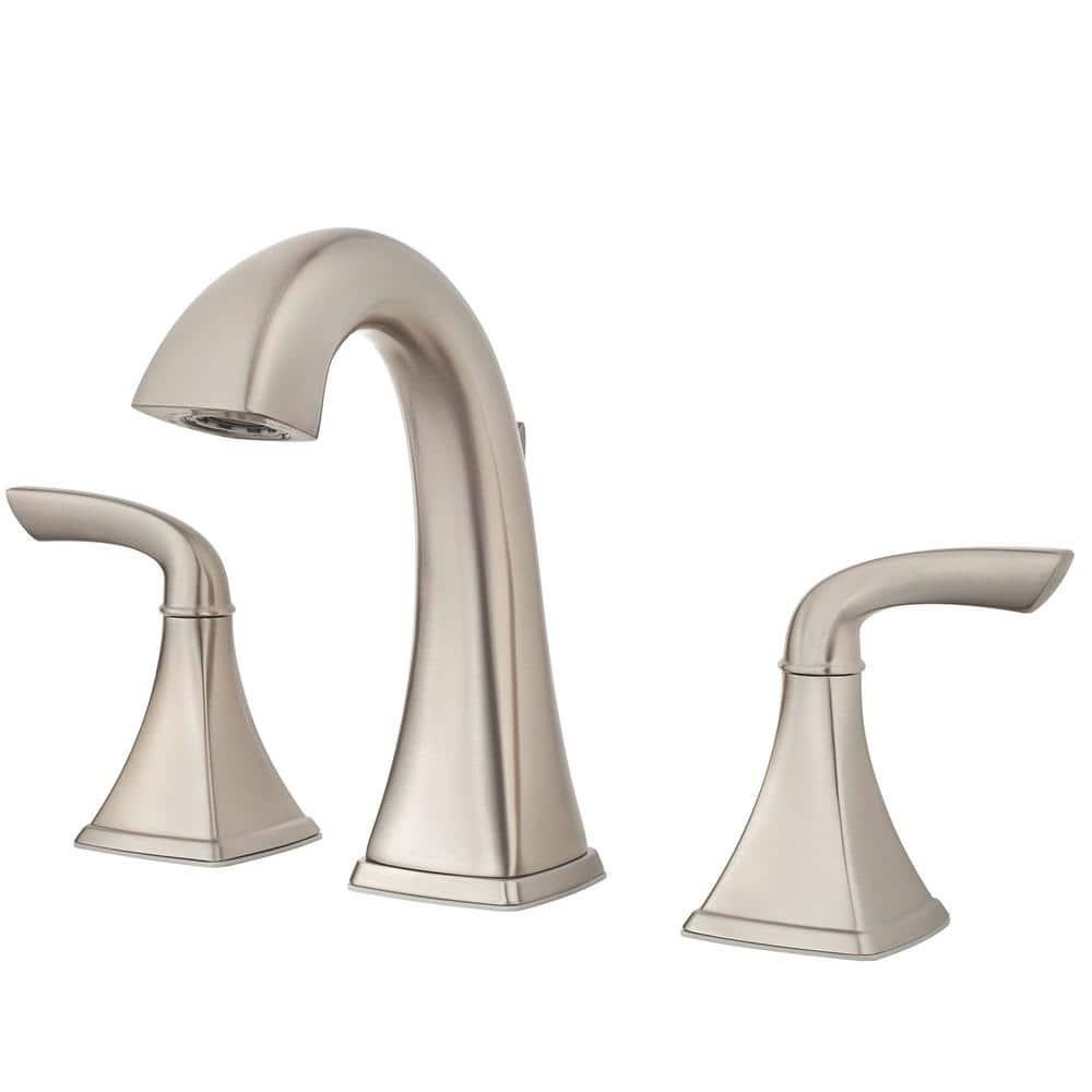 Pfister Bronson 8 in Widespread Double Handle Bathroom Faucet in Brushed Nickel