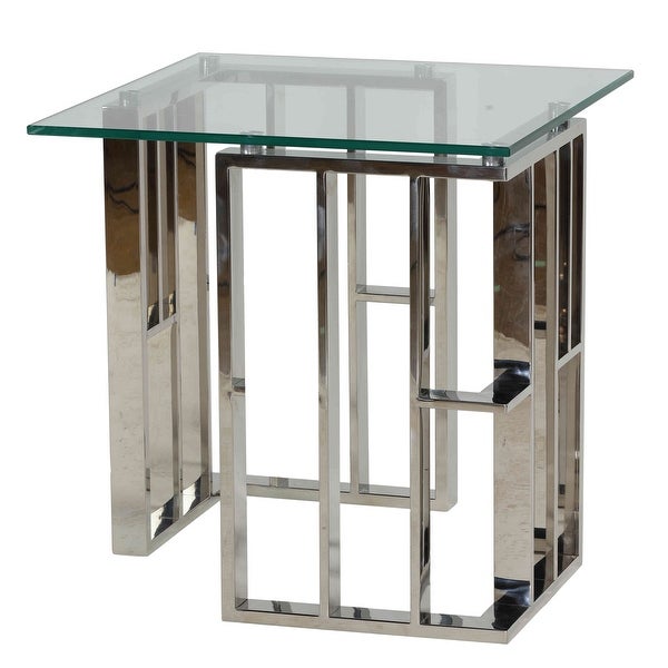 Cortesi Home Ripley Glass End Table