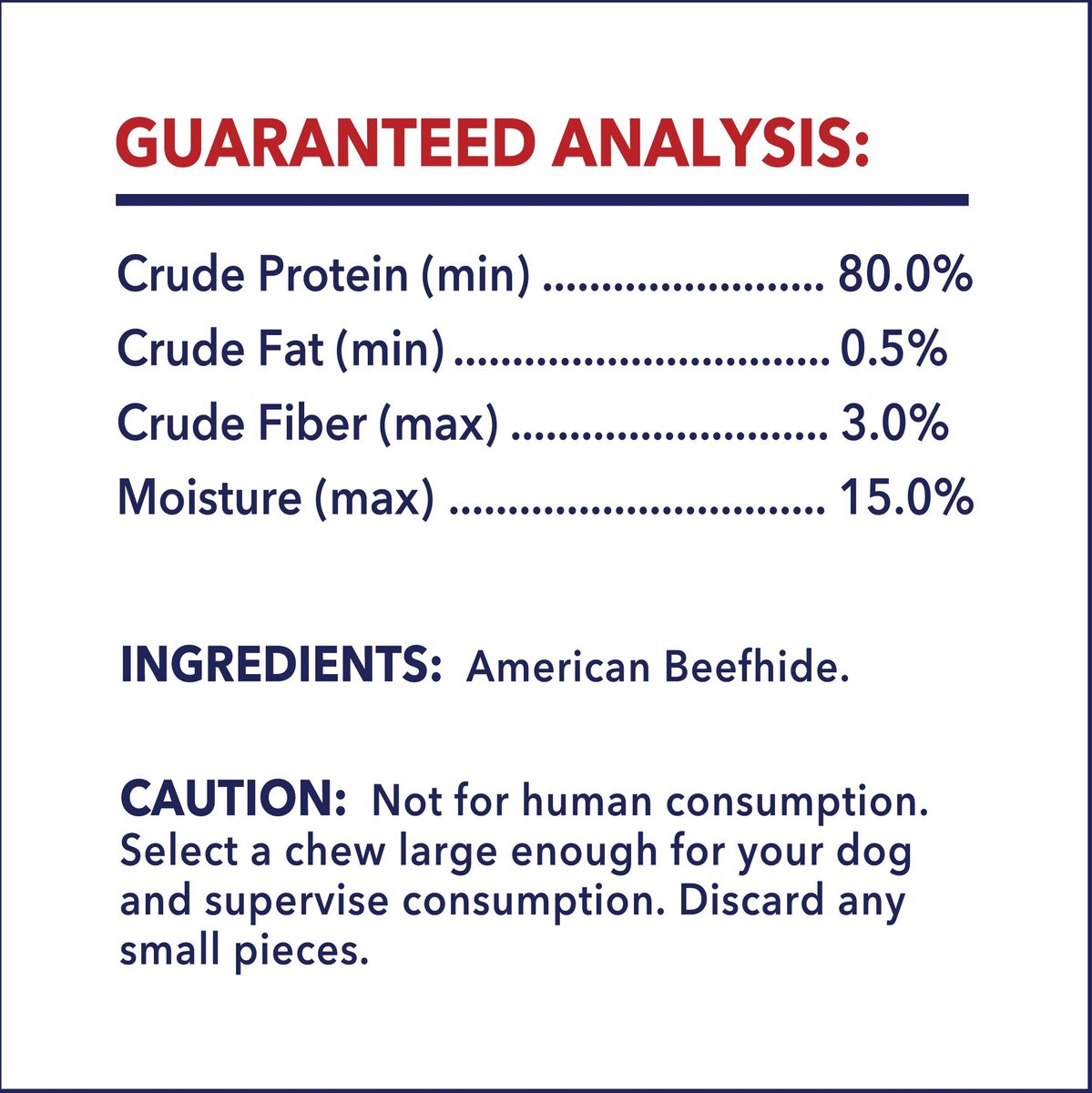 Pet Factory Beefhide 6 to 7-inch Natural Flavored Dog Hard Chews， 10 count