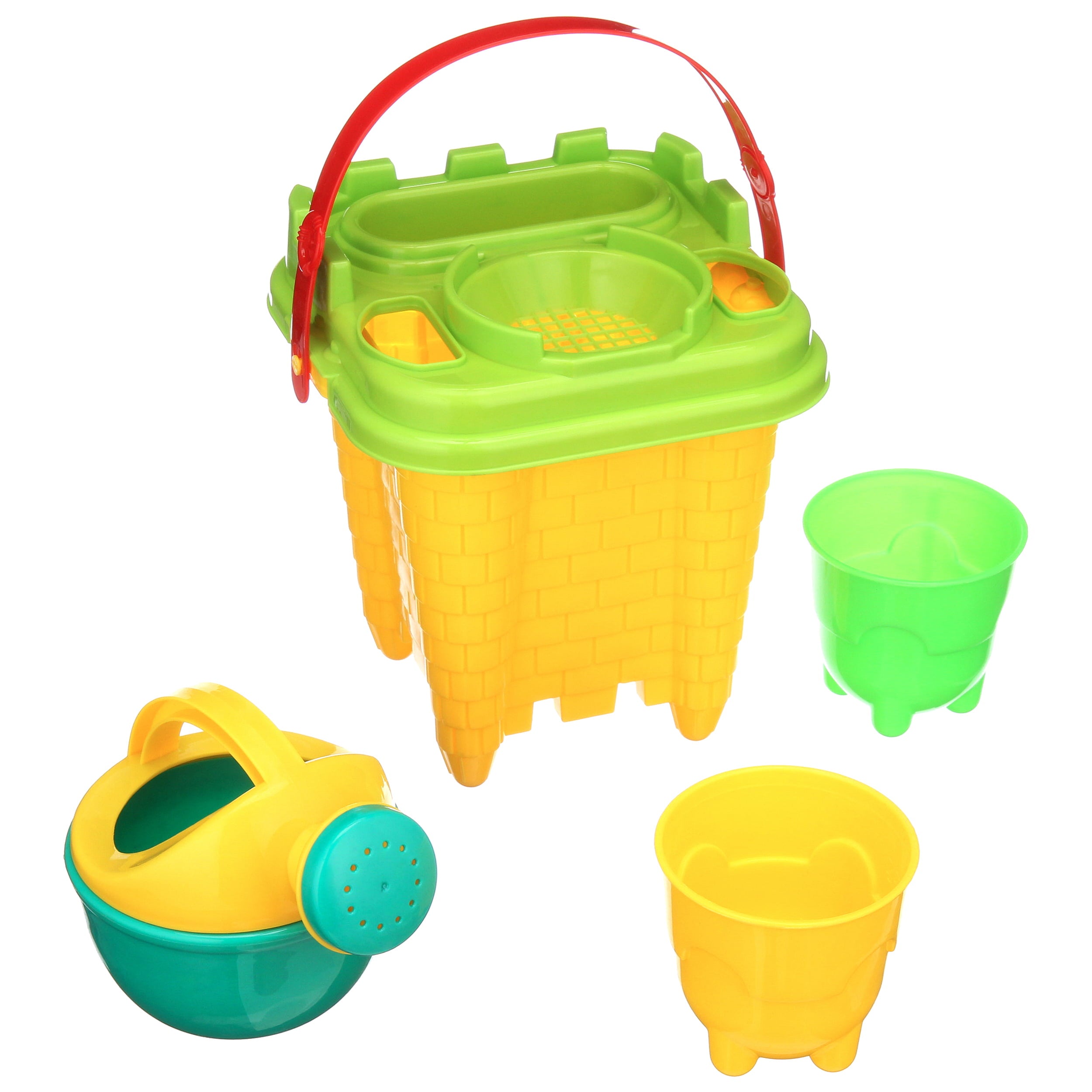 FoxPrint Beach Sand Toys – Bucket Shovels Rakes – 16 pc Set