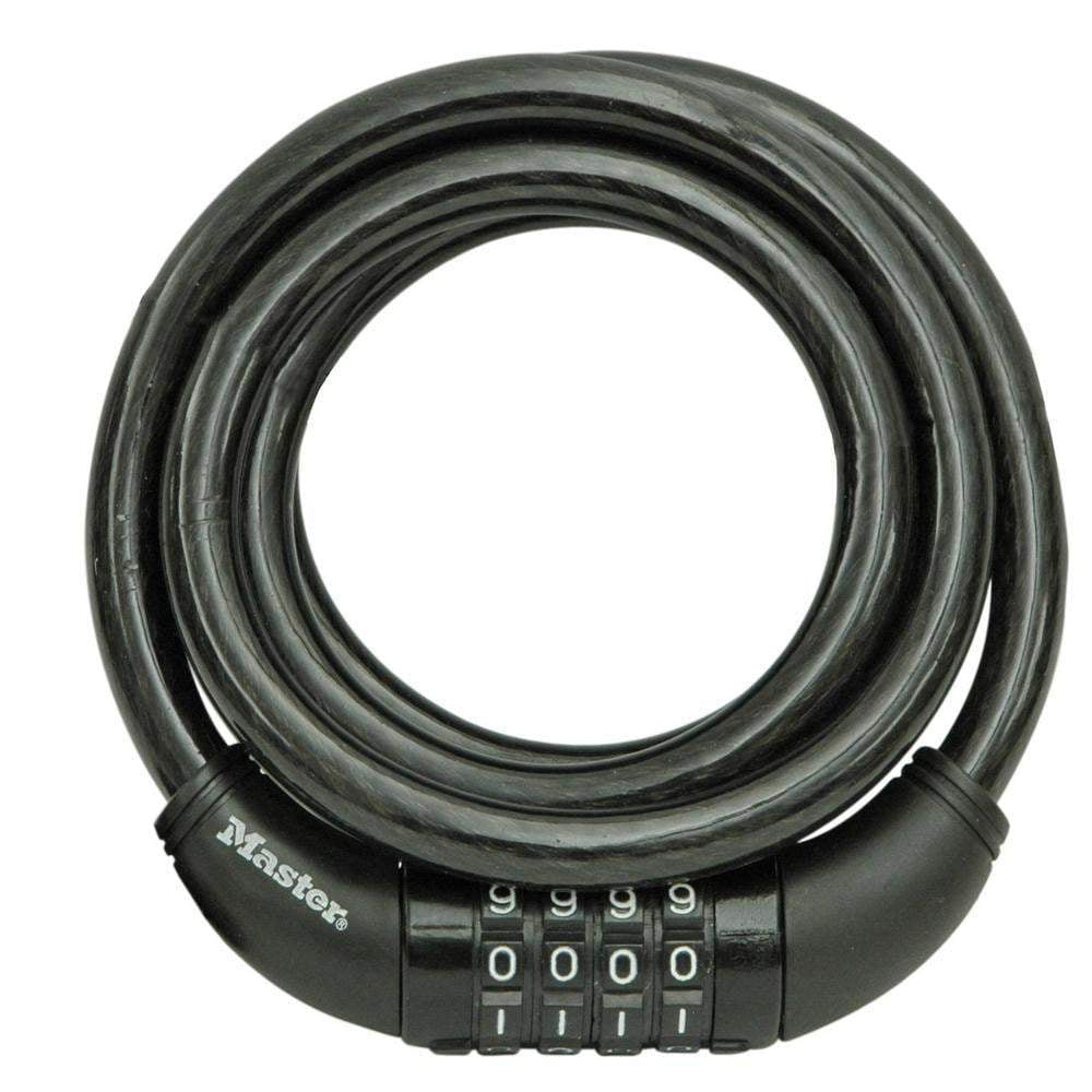 8370D 5 Ft. Braided Steel Cable With Vinyl Coating Set Your Own Combination Bike Lock