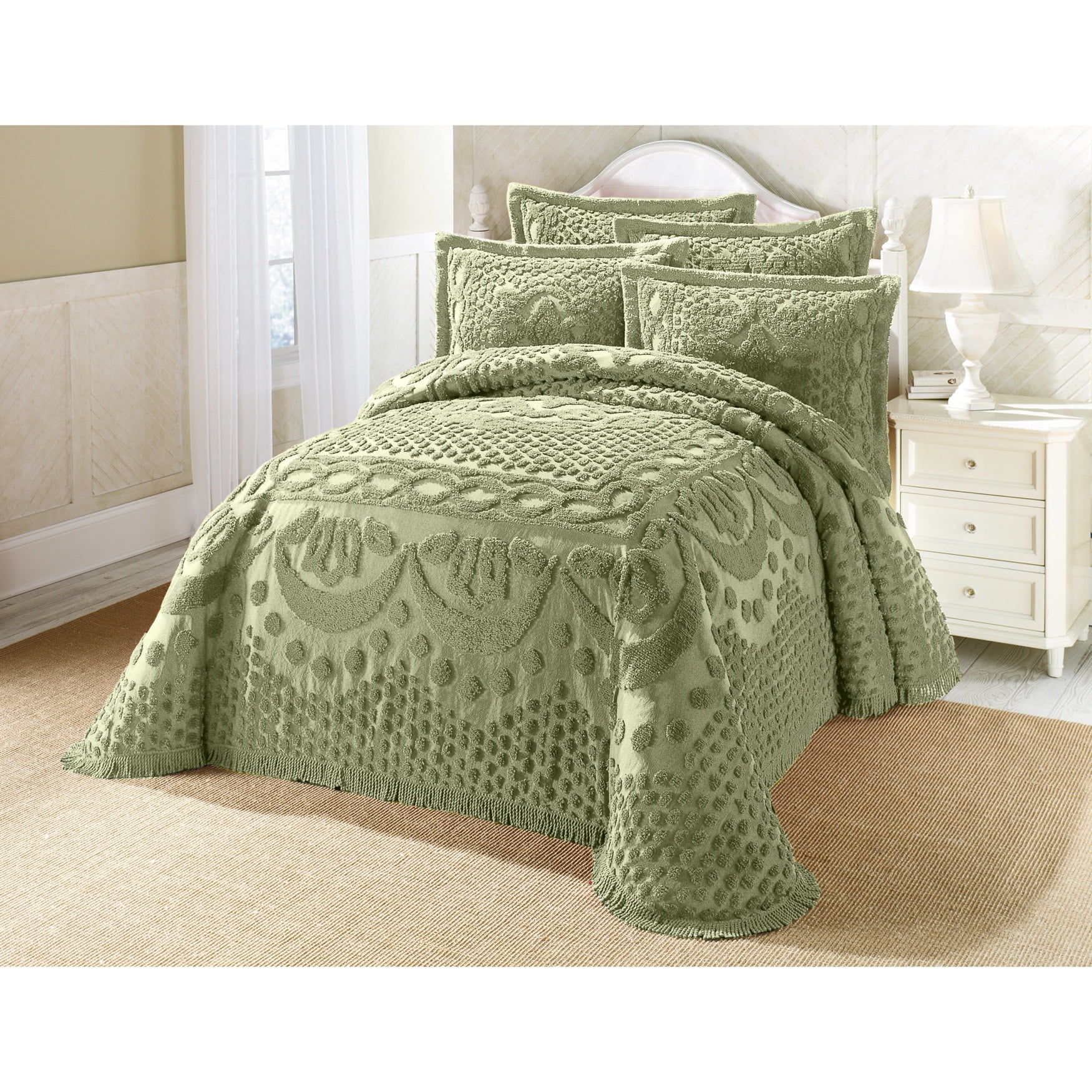 Brylanehome Georgia Chenille Bedspread - King， Gold