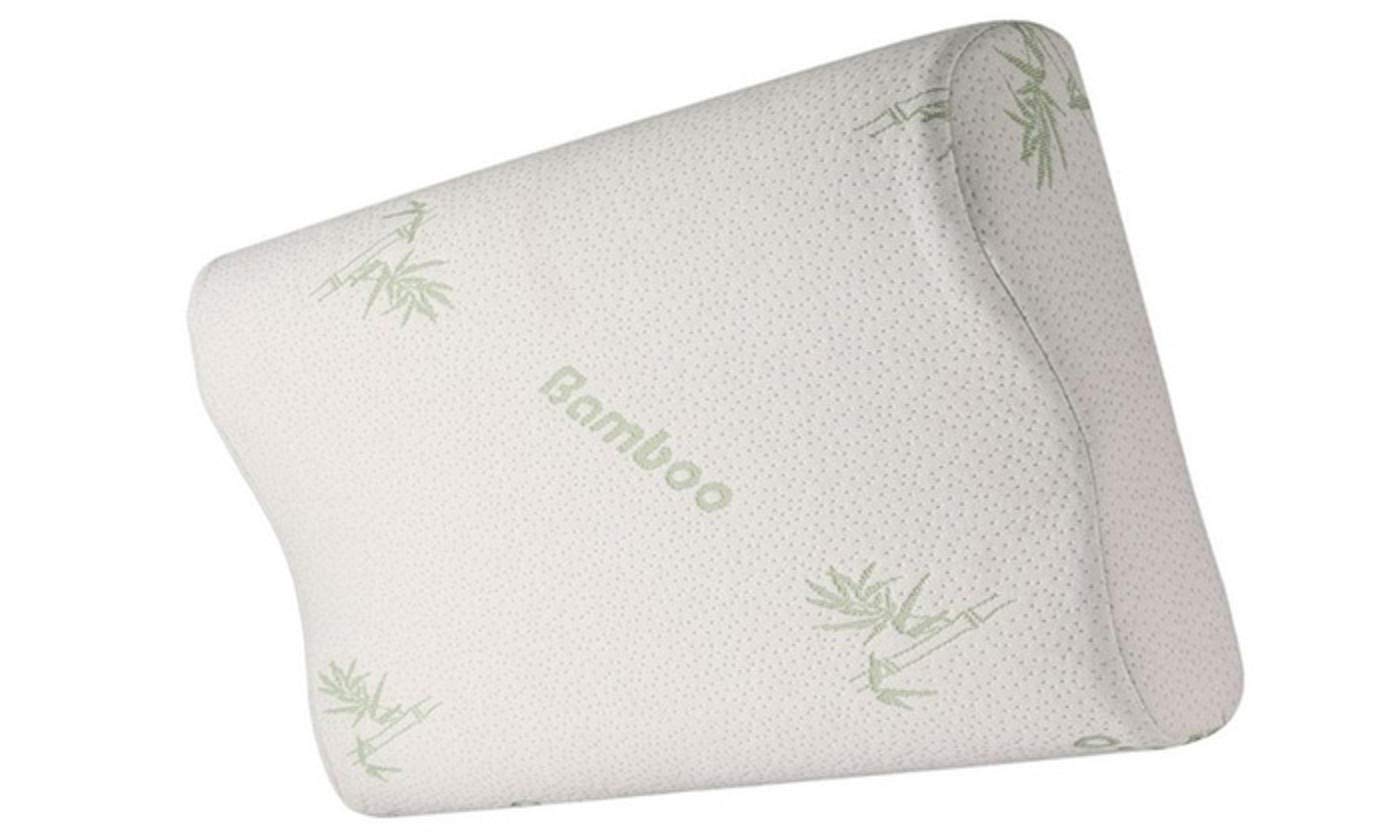 Dependable Industries Elegance of Bamboo Memory Foam Contour Pillow with Cooling Technology and Neck Support Comfort Orthopedic