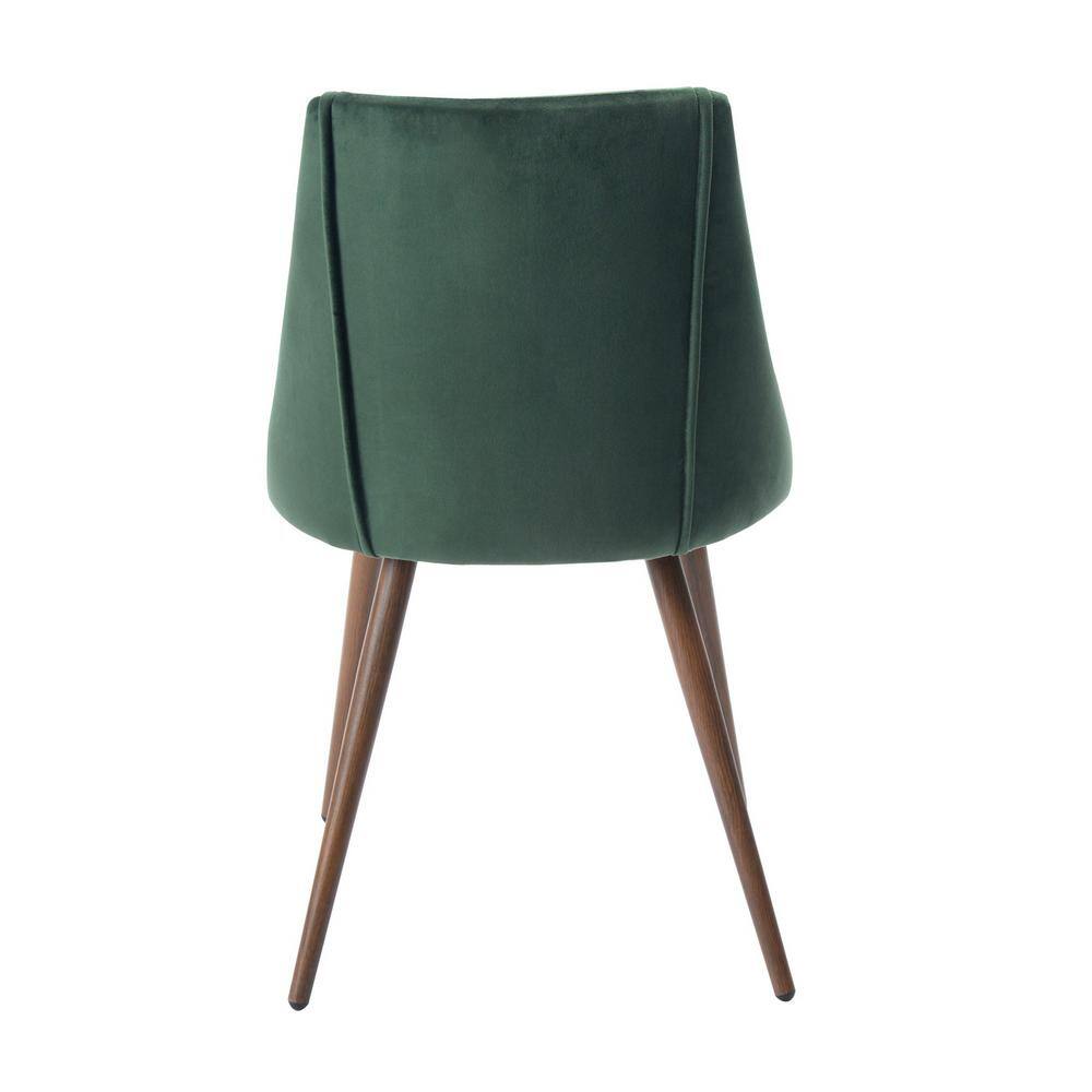 Homy Casa Smeg Green Velvet Upholstered Side Dining Chairs(Set of 2) Smeg Tiaanium 32mm Lmkz