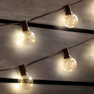 Hampton Bay OutdoorIndoor 12 ft. Plug-In LED G40 Copper Fairy String Light (3-Pack) NXT-SL9507(3pk)