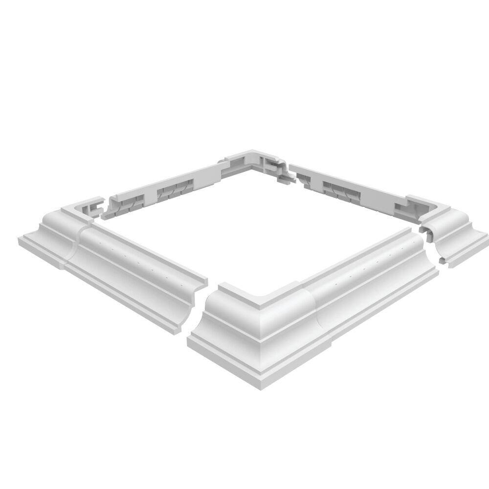 Veranda 4 in. to 6 in. White Vinyl Adjustable Base Trim 73045558