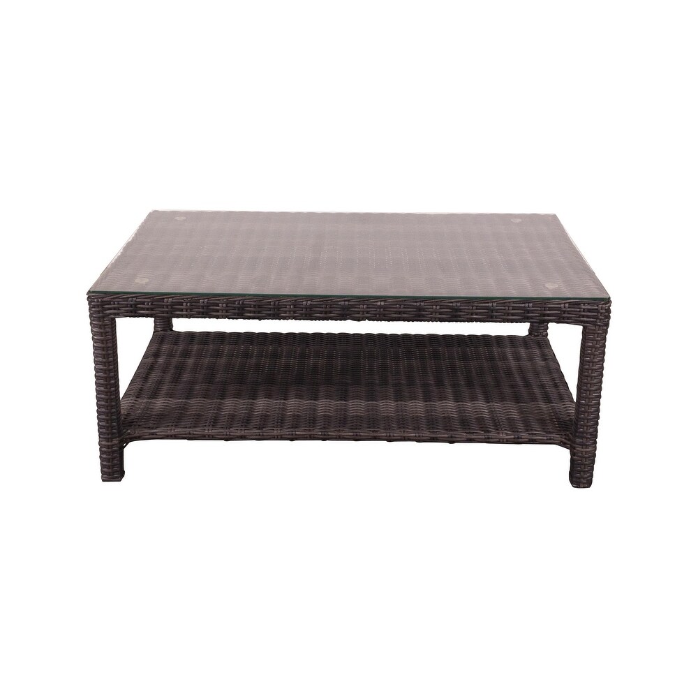 Courtyard Casual Cheshire Regular Coffee Table Glass Top