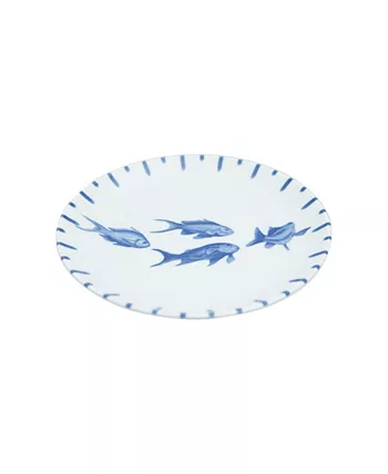 Porland Marine Blue 6-Piece Cake Plate Set