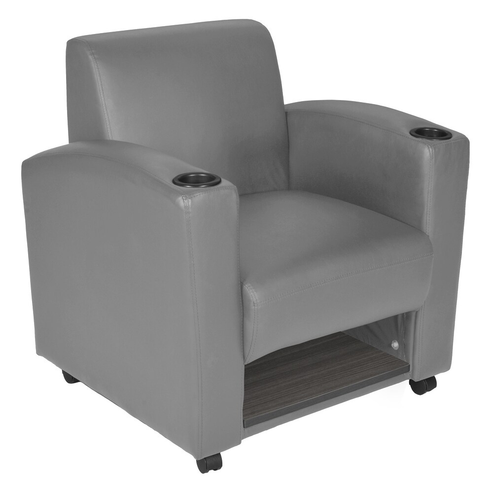 Nova Tablet Arm Chair w/ Storage  Grey/Ash Grey