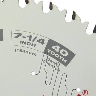 MW 7-14 in. x 40-Tooth Fine Finish Circular Saw Blade (2-Pack) 48-40-0726-48-40-0726