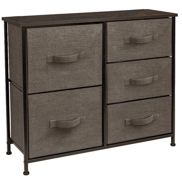 Dresser w/ 5 Drawers - Furniture Storage Tower Unit for Home， Bedroom - - 34428650