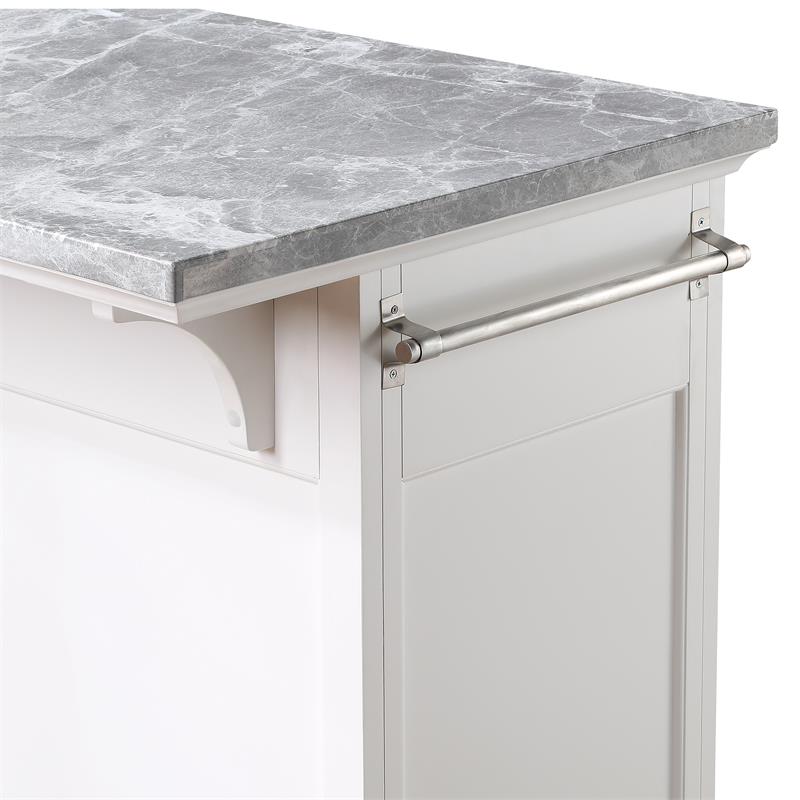 Steve Silver Zermatt White Kitchen Island