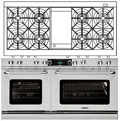 Capital 60-inch Freestanding Dual-Fuel Range COB604G4-N