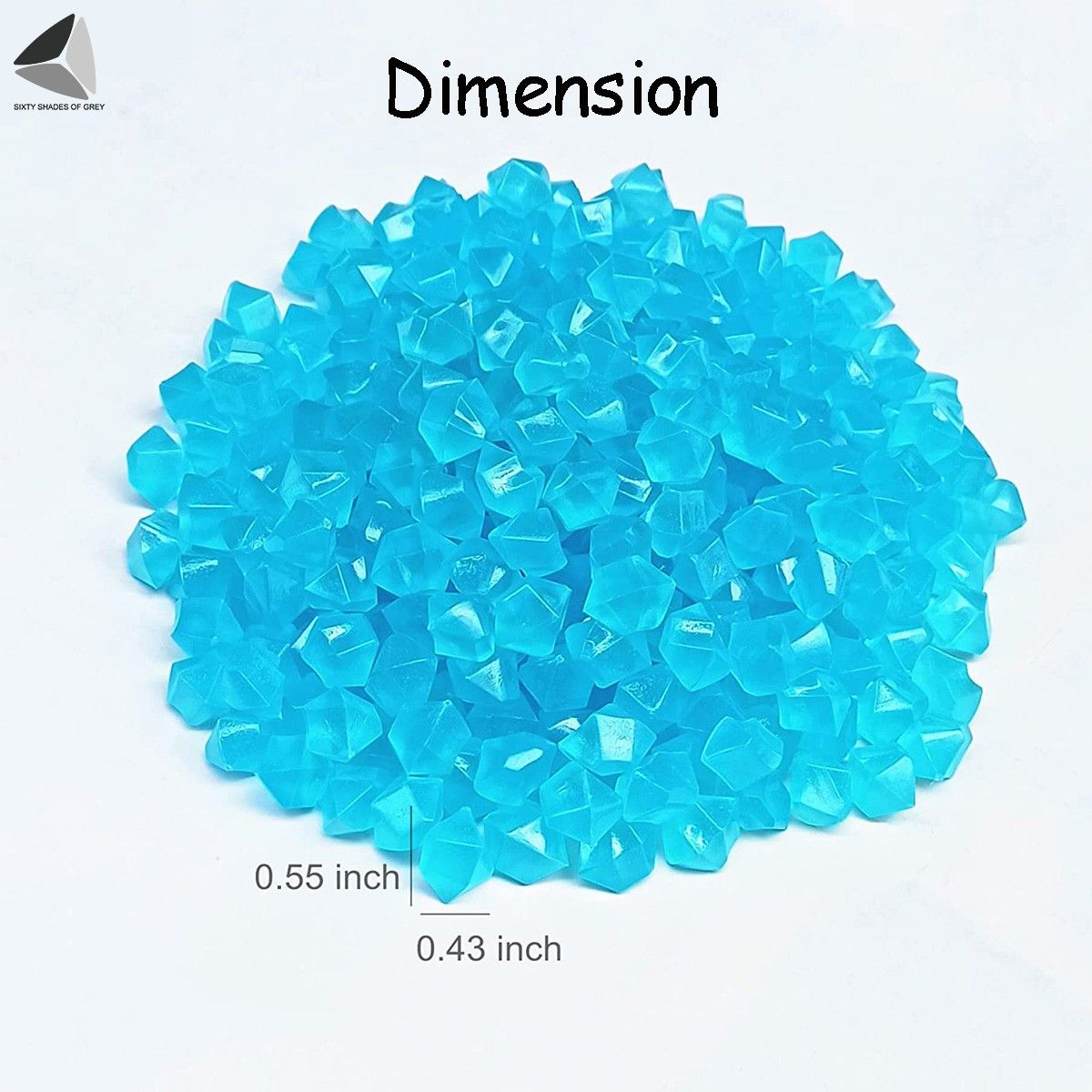 Sixtyshades 300 Pcs Fish Tank Luminous Rocks Glow in the Dark Luminous Gravel Stones for Garden Walkways Landscaping Decor (Blue)