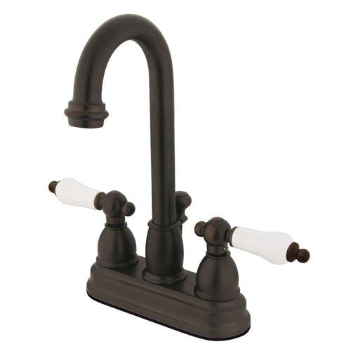 Kingston Brass KB3612PL 4-Inch Centerset Lavatory Faucet， Polished Brass