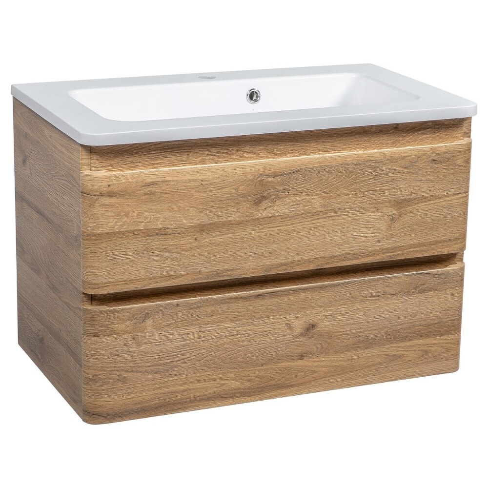 Modern Wall Mounted Bathroom Vanity with Washbasin  Comfort Collection with Mirror Simple 40\