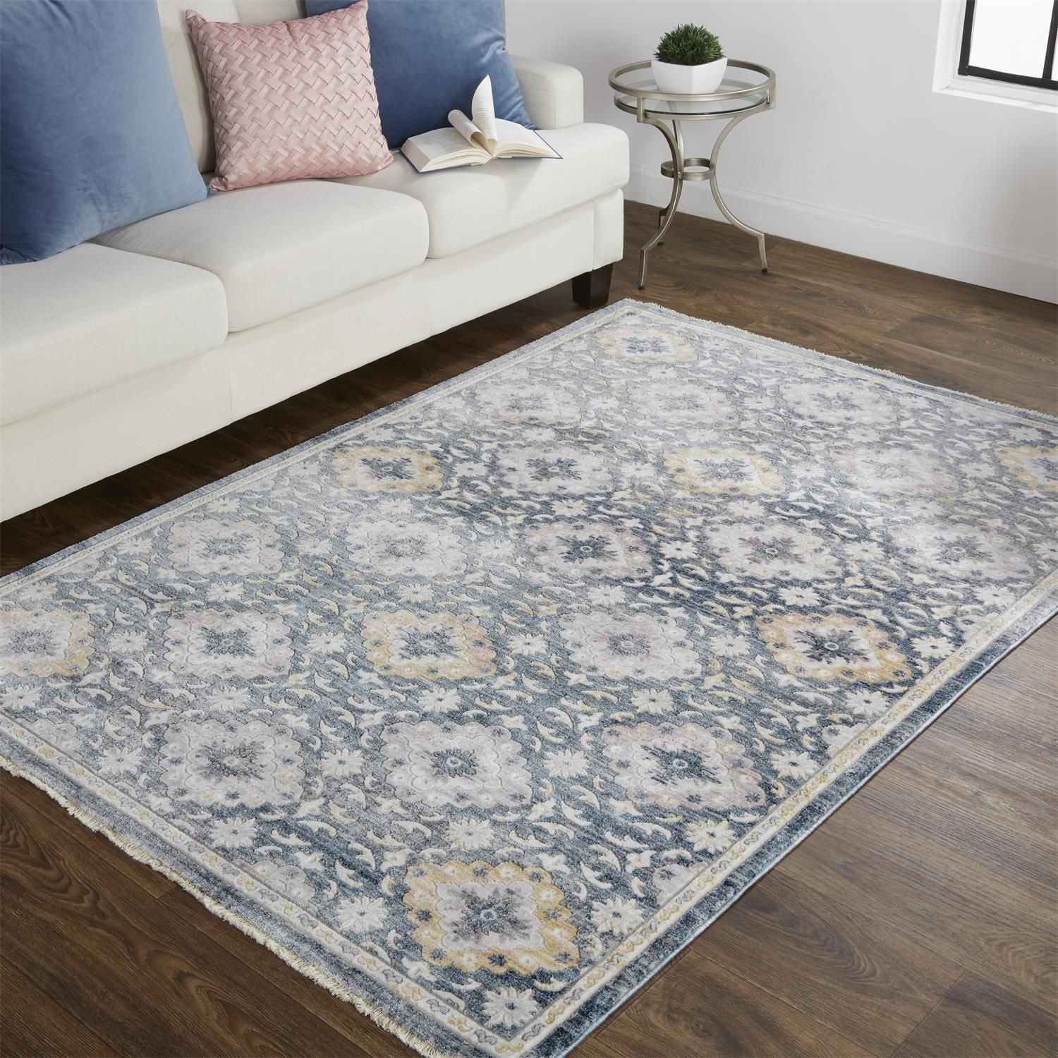 Dunlap Blue and Gold Rug by BD Fine