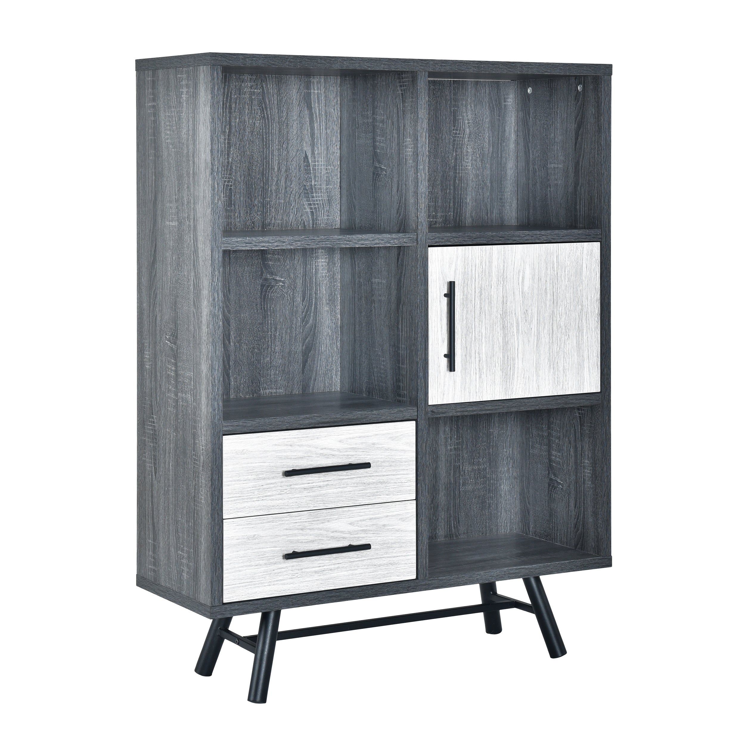 Bokchito Modern Industrial 6 Shelf Multi-Functional Cabinet