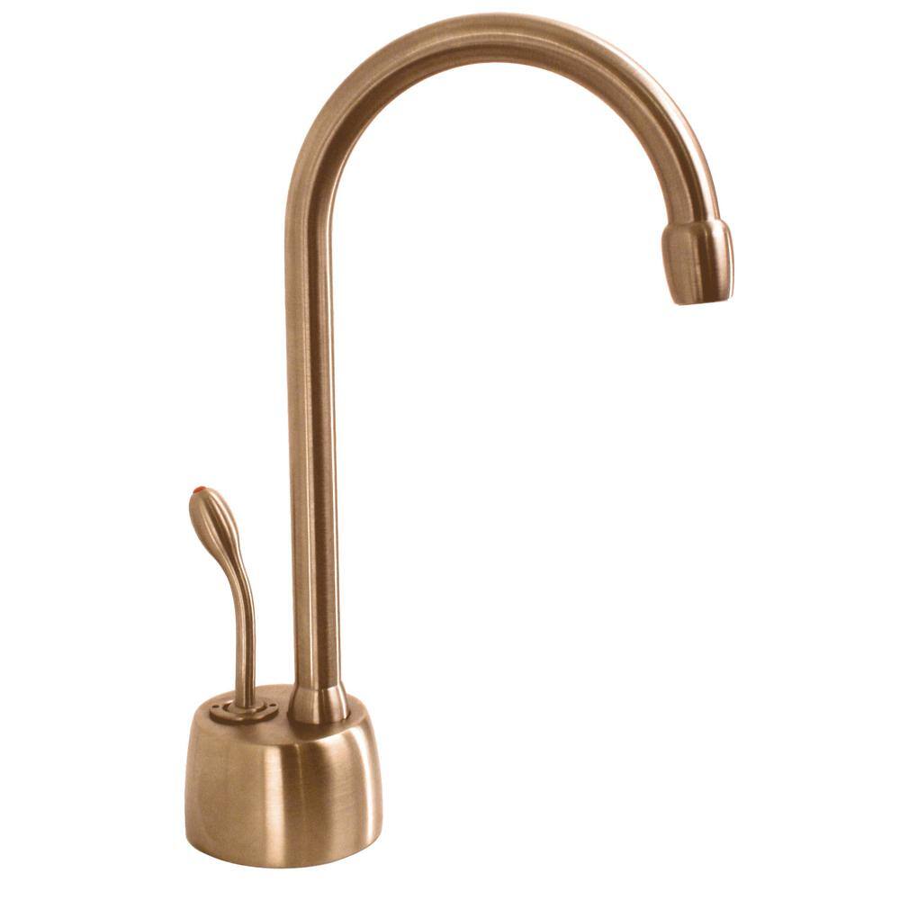 Westbrass 9 in. Velosah 1-Handle Hot Water Dispenser Faucet with Instant Hot Water Tank Antique Copper D271HFP-11