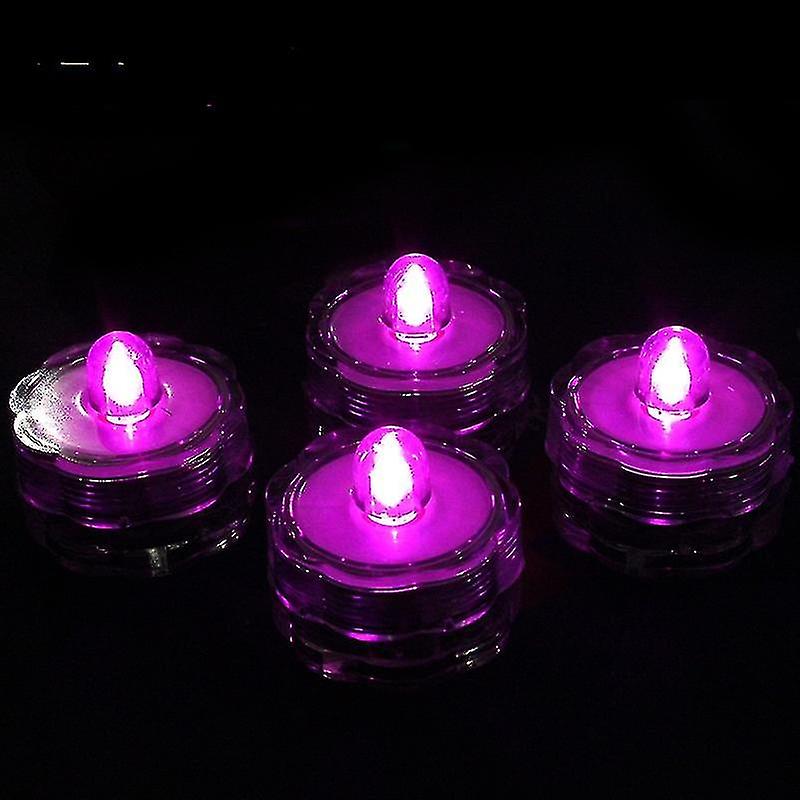 12pcs Submersible Led Lights，waterproof Tea Lights， Pond Fishing Celebration Flameless Led Tea Light