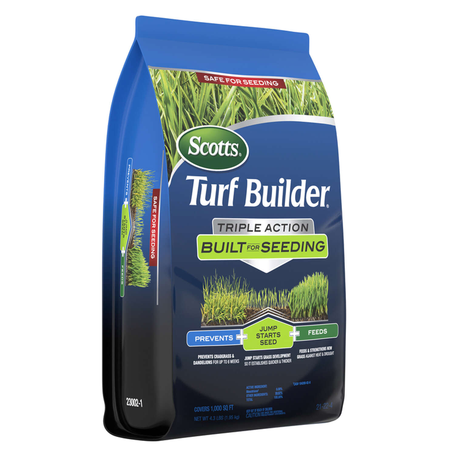 Scotts Turf Builder Pre Emergent Preventer and Fertilizer Lawn Fertilizer For All Grasses 1000 sq ft