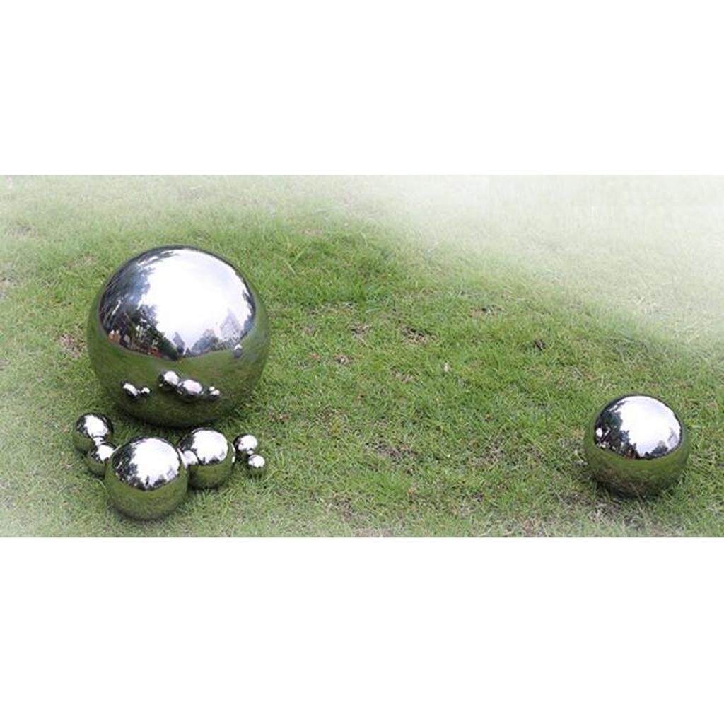 Yotijar Gazing Ball Sliver Stainless Steel Globes Floating Pond Balls Mirror