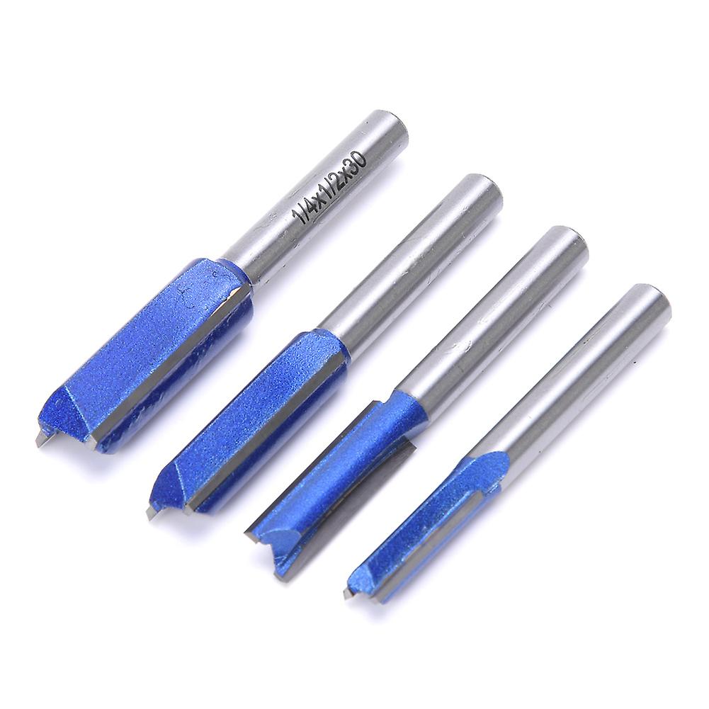 4 Pcs Trim Router Bits Professional Woodworking Slotting 2 Flute Trimming Router Bit Set