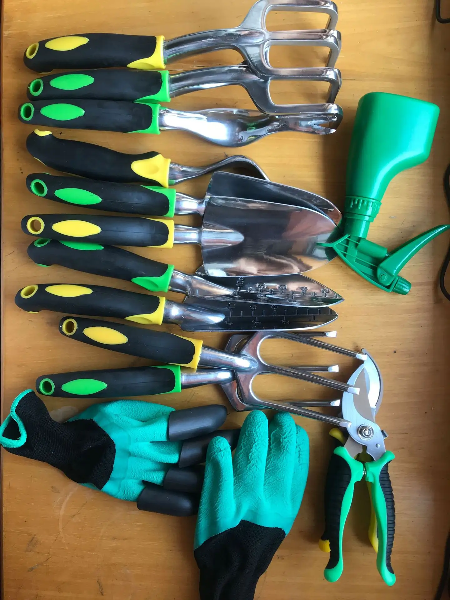 Private Label Aluminum oy Gardening Tool Set 9 piece 9 pcs Children's Gift Amazon Outdoor Yard Garden Hand Tool Kits For Kids
