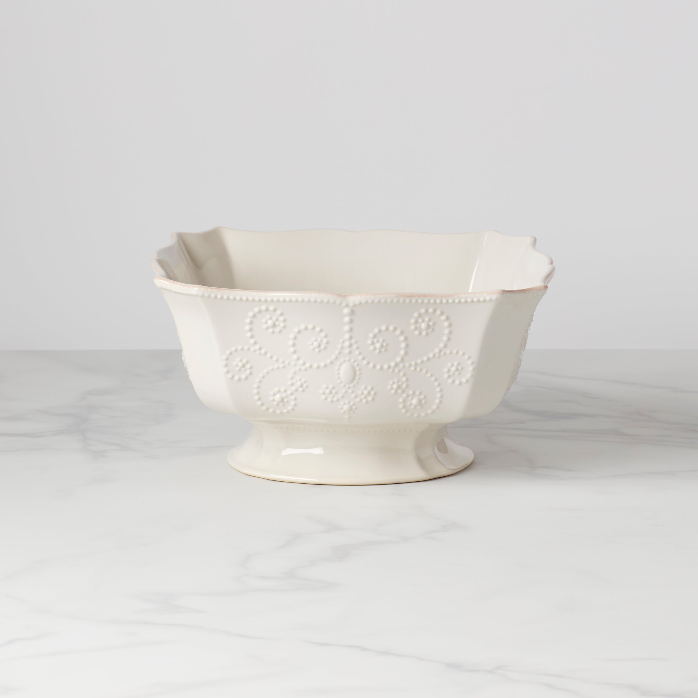 French Perle White Centerpiece Bowl