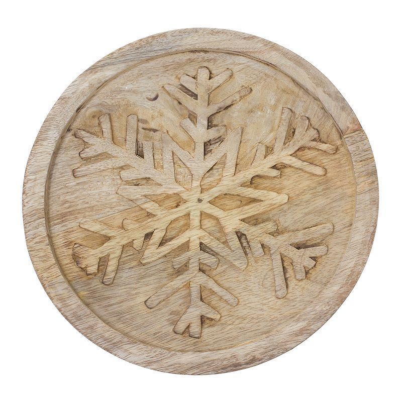 Natural Wood Holiday Trivet (set Of 2)