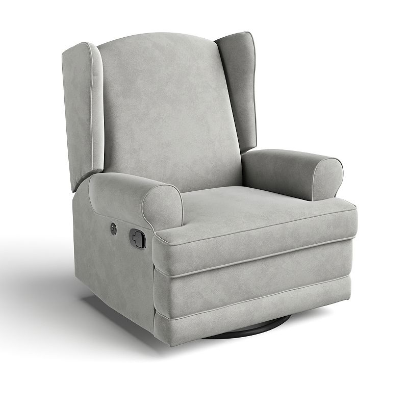 Storkcraft Serenity Wingback Upholstered Recliner Glider