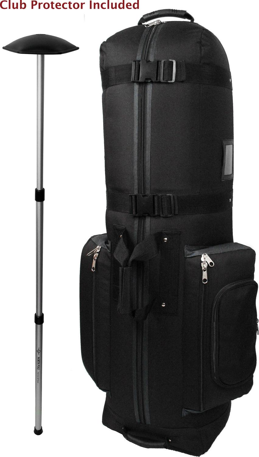 CaddyDaddy Constrictor II with North Pole Golf Bag Travel Cover Black