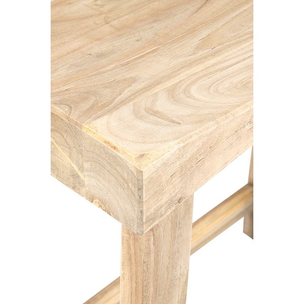 Unfinished Mindi Wood Backless Counter Stool