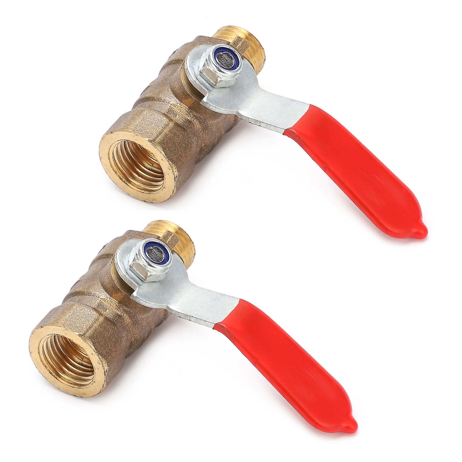 2pcs Ball Valve 1/4 2 Points Multilayer Silicone Corrosion Resistance Durable Air Compressor Accessories