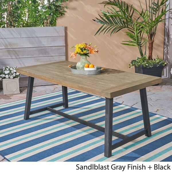 Raphael Outdoor Acacia Wood Dining Table by Christopher Knight Home