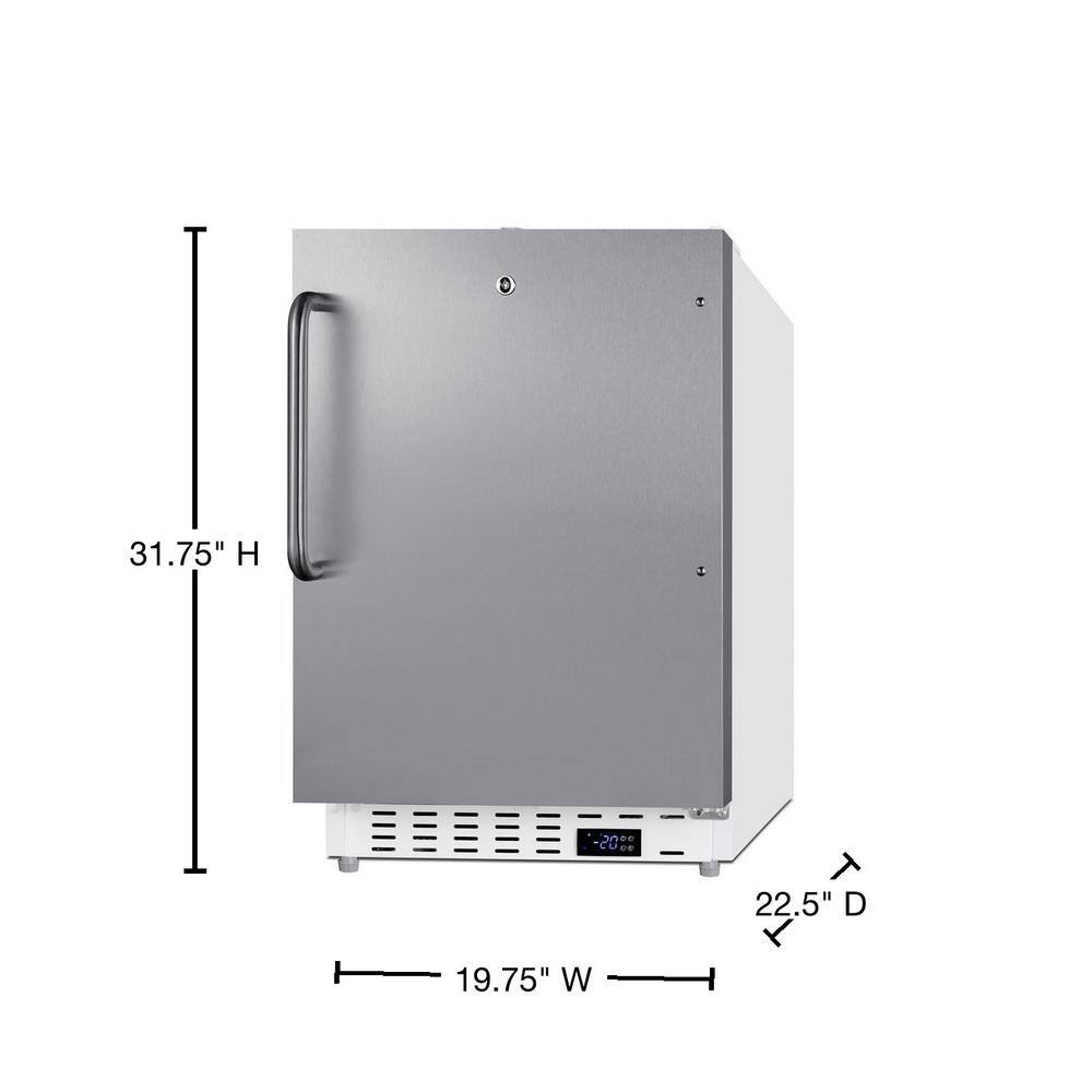 Summit Appliance 2.47 cu. ft. Manual Defrost Upright Commercial Freezer in Stainless Steel SCF505SSTBADA