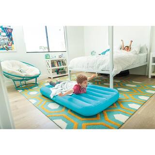 Intex Twin Cozy Kidz Bright and Fun-Colored Inflatable Air Mattress with Carry Bag 66803EP