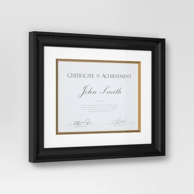 Matted To 8 5 quot x11 quot Certificate Frame Black