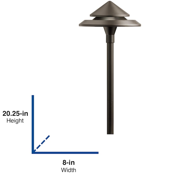 Kichler 200-Lumen 3-Watt Olde Bronze Low Voltage Hardwired LED Outdoor Path Light