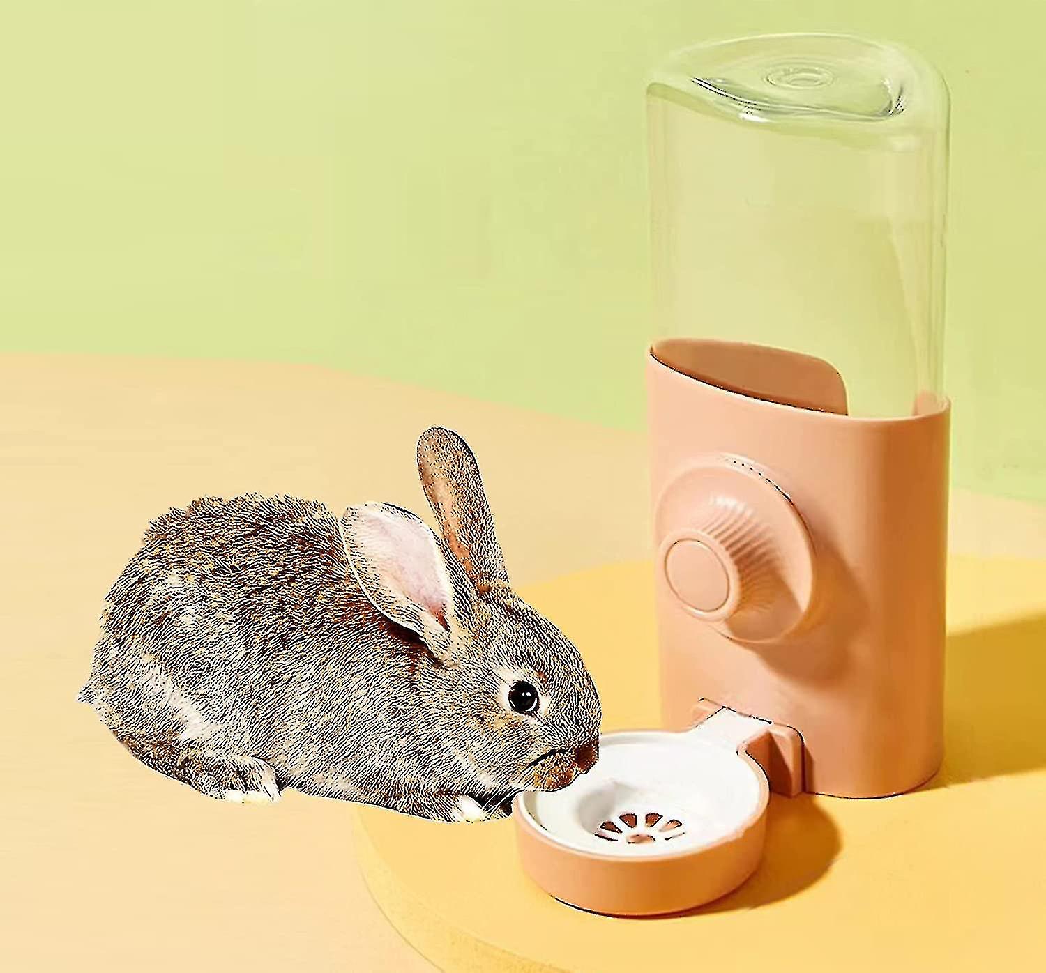 Rabbit Water Bottle， 600ml Hanging Automatic Water Dispenser By Gravity Flow For Bunny Chinchilla Gu