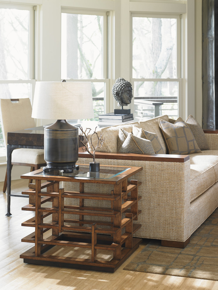 Nobu Square Lamp Table   Transitional   Side Tables And End Tables   by Lexington Home Brands  Houzz